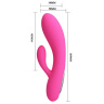 Розовый вибратор с клиторальным отростком Ives - 16,9 см. купить в секс шопе