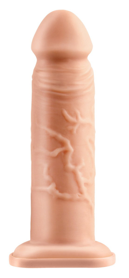 Телесный реалистичный фаллоимитатор с полостью Silicone Hollow Extension - 20 см. купить в секс шопе