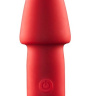 Красный конический анальный вибромассажер - 12,7 см. купить в секс шопе