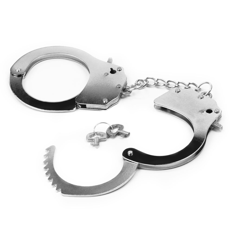 Металлические наручники с ключиками купить в секс шопе