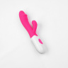 Розовый вибромассажер-кролик WOW с 30 режимами вибрации - 19 см. купить в секс шопе