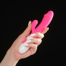 Розовый вибромассажер-кролик WOW с 30 режимами вибрации - 19 см. купить в секс шопе