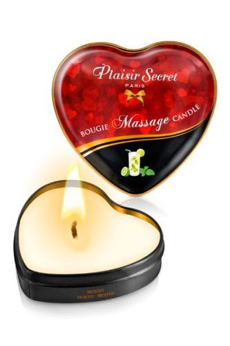 Массажная свеча с ароматом мохито Bougie Massage Candle - 35 мл. купить в секс шопе