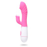 Розовый вибратор с клиторальным стимулятором и 30 режимами вибрации - 19,3 см. купить в секс шопе