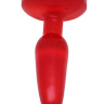 Красная гелевая анальная пробка - 16 см. купить в секс шопе