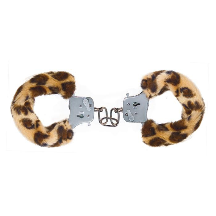 Наручники с леопардовым мехом Furry Fun Cuffs Leopard купить в секс шопе