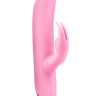 Розовый вибратор с клиторальным отростком VILAIN BIANCA PASSION - 18 см. купить в секс шопе