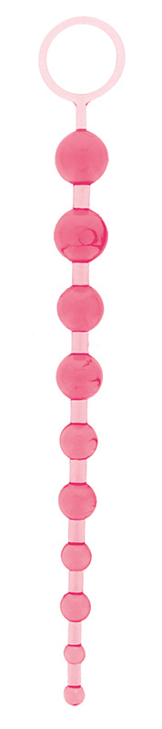Розовая анальная цепочка - 26,7 см. купить в секс шопе