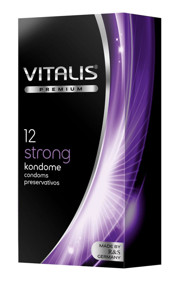 Презервативы с утолщённой стенкой VITALIS PREMIUM strong - 12 шт. купить в секс шопе