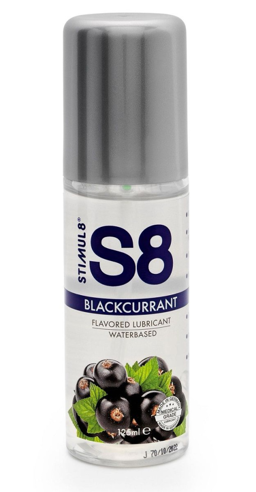 Смазка на водной основе S8 Flavored Lube со вкусом черной смородины - 125 мл. купить в секс шопе