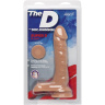 Телесный фаллоимитатор с мошонкой на присоске The D Super D 8  Vanilla - 20,3 см. купить в секс шопе