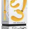 Желтый безремневой вибрострапон The Monarch - 23 см. купить в секс шопе