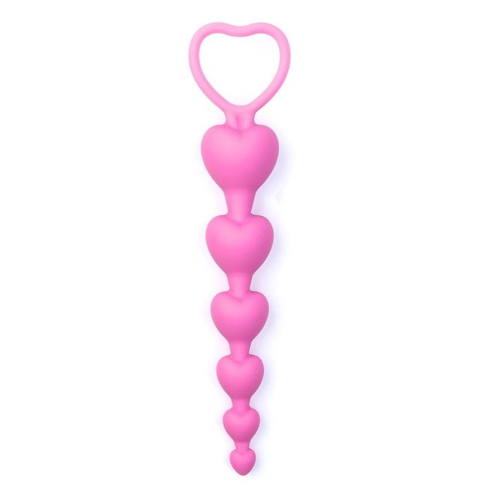 Розовая анальная цепочка-елочка «Оки-Чпоки» - 18,5 см. купить в секс шопе