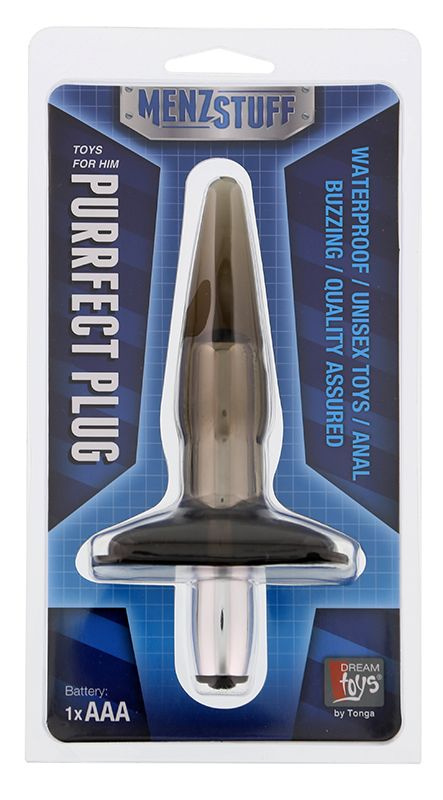 Дымчатая вибровтулка Purrfect Plug Smoke - 9,5 см. купить в секс шопе