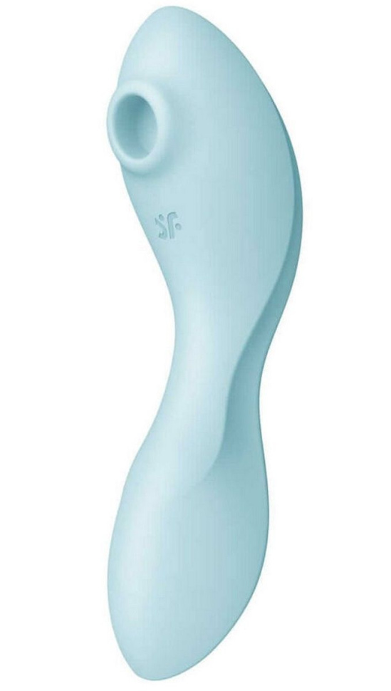 Голубой вакуум-волновой вибростимулятор Curvy Trinity 5+ купить в секс шопе