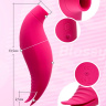 Ярко-розовый многофункциональный стимулятор клитора Blossy купить в секс шопе