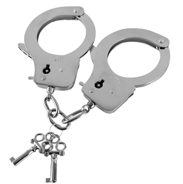 Наручники из листового металла с ключами Metal Handcuffs купить в секс шопе