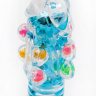 Прозрачно-голубой вибратор с дополнительными пупырышками - 16,5 см. купить в секс шопе