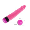 Вибромассажер рельефный розового цвета - 22,5 см. купить в секс шопе