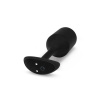 Черная пробка для ношения с вибрацией Snug Plug 4 - 14 см. купить в секс шопе