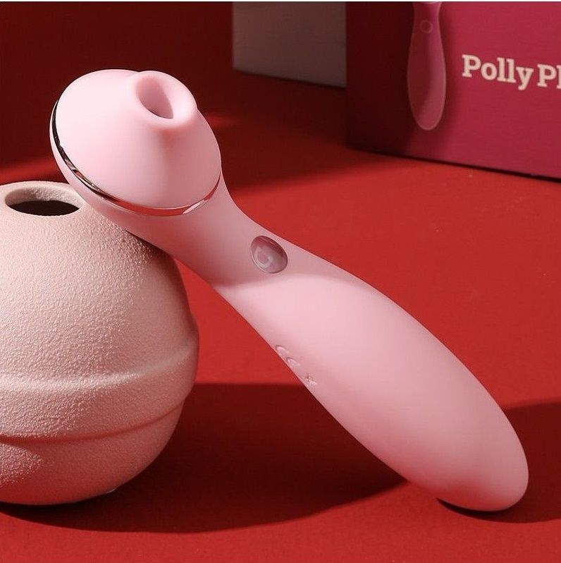 Розовый мембранный вибростимулятор клитора Polly Plus - 16,8 см. купить в секс шопе