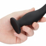 Черная анальная пробка Curve Butt Plug - 11,4 см. купить в секс шопе