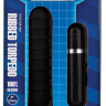 Чёрный ребристый вибратор RIBBED TORPEDO - 15 см. купить в секс шопе
