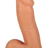 Пустотелый фаллоимитатор с мошонкой - 15,5 см. купить в секс шопе