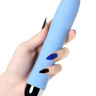 Голубой силиконовый вибратор с функцией нагрева и пульсирующими шариками FAHRENHEIT - 19 см. купить в секс шопе