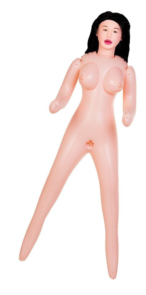 Надувная кукла-полисвумен с реалистичной головой купить в секс шопе