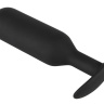 Черная анальная пробка с утяжелением Anal Trainer Large - 17,5 см. купить в секс шопе