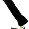 Стеклянная анальная втулка с черным хвостиком - 9,5 см. купить в секс шопе