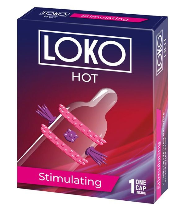 Стимулирующая насадка на пенис LOKO HOT с возбуждающим эффектом купить в секс шопе