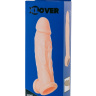 Телесная насадка на пенис с фиксацией мошонки - 18,5 см. купить в секс шопе
