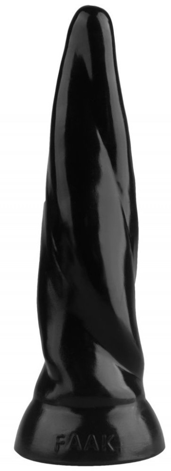 Черная коническая винтовая анальная втулка - 22,5 см. купить в секс шопе