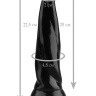 Черная коническая винтовая анальная втулка - 22,5 см. купить в секс шопе