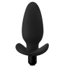 Черная анальная вибропробка Silicone Saddle Plug - 12,1 см. купить в секс шопе