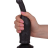 Чёрный анальный фаллоимитатор на присоске - 17 см. купить в секс шопе