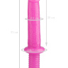 Розовый анальный реалистичный стимулятор с ограничителем - 31 см. купить в секс шопе