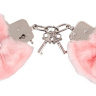 Розовые меховые наручники Love Cuffs Rose купить в секс шопе