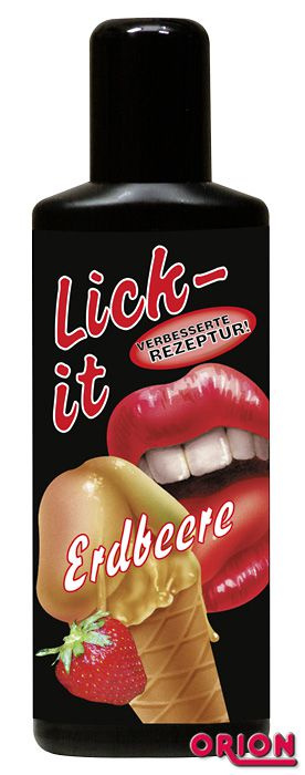 Съедобная смазка Lick It со вкусом земляники - 50 мл. купить в секс шопе
