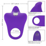 Фиолетовое перезаряжаемое эрекционное кольцо Silicone Remote Orgasm Ring купить в секс шопе