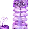 Фиолетовый вибратор-кролик на присоске - 23,5 см. купить в секс шопе