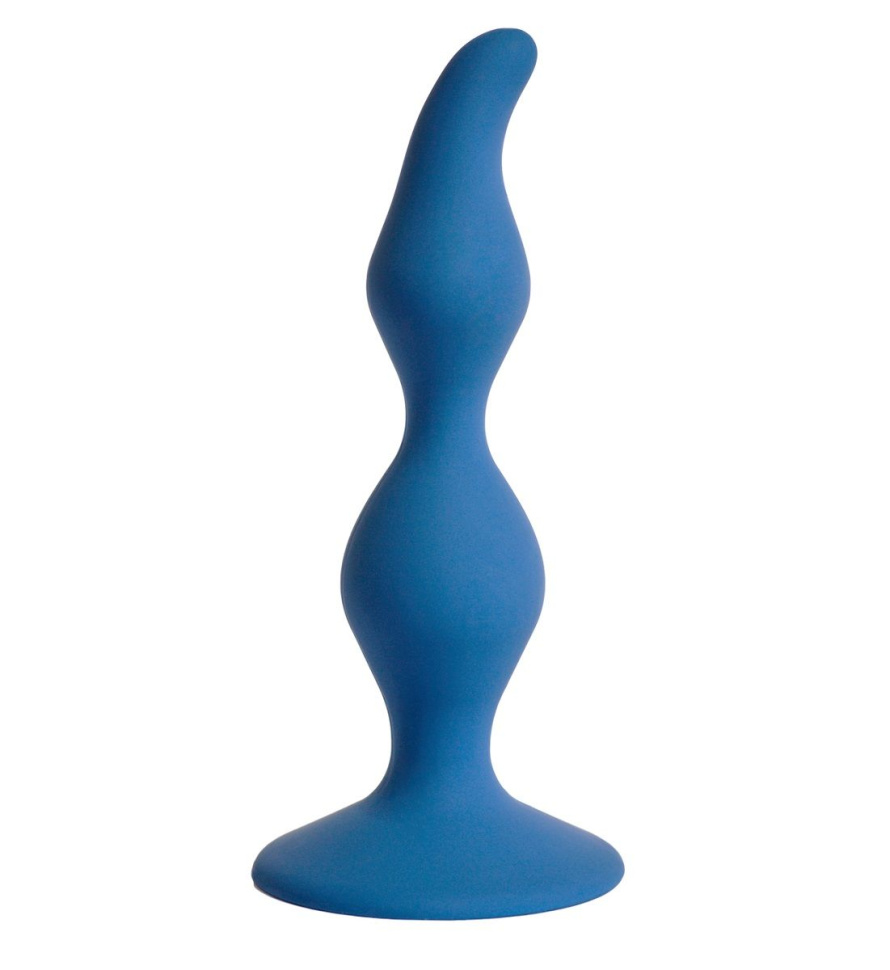 Синяя анальная пробка Vesta - 12,5 см. купить в секс шопе