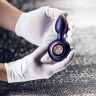 Фиолетовая анальная вибропробка Deep Space с кольцом-держателем - 12,7 см. купить в секс шопе