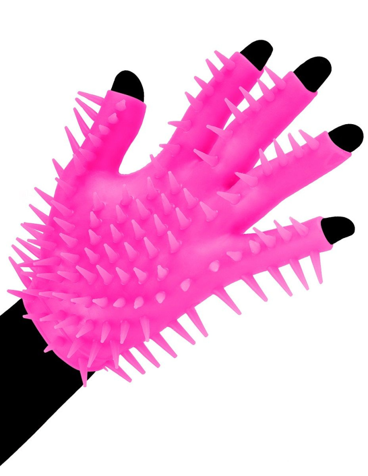 Розовая перчатка для мастурбации Luv Glove купить в секс шопе