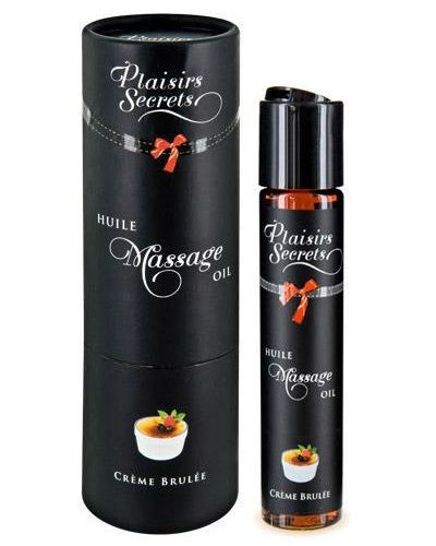 Массажное масло с ароматом крем брюле Huile de Massage Gourmande Creme Brulée - 59 мл. купить в секс шопе