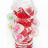 Прозрачно-красный вибратор с дополнительными пупырышками - 16,5 см. купить в секс шопе