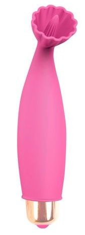 Розовый клиторальный стимулятор - 10,5 см. купить в секс шопе