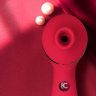 Красный мембранный вибростимулятор клитора Polly Plus - 16,8 см. купить в секс шопе